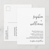 Carte de mariage minimaliste moderne (Devant / Derrière)
