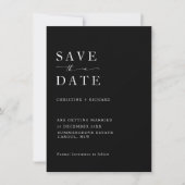 Carte de Mariage Minimaliste Moderne d'Alerte (Devant)