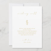 Carte de Mariage minimum Gold & White (Devant)