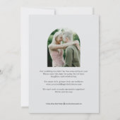 Carte de Mariage Mode Sans Époque Enregistrer la D (Dos)