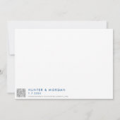 Carte de mariage moderne à Alexandria Virginia (Dos)