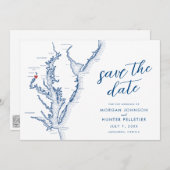 Carte de mariage moderne à Alexandria Virginia (Devant / Derrière)