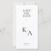 Carte de mariage moderne à monogramme pour annonce (Devant)