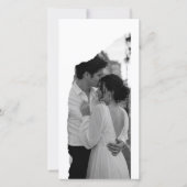 Carte de mariage moderne à monogramme pour annonce (Dos)