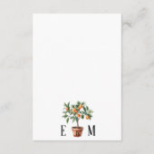 Carte de Mariage moderne à thème Citrus (Dos)