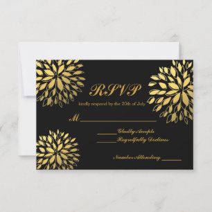 Carte de mariage moderne avec florale en feuille d
