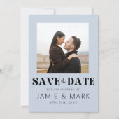 Carte de mariage moderne avec photo pour annoncer  (Devant)