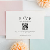 Carte de mariage moderne avec QR code propre