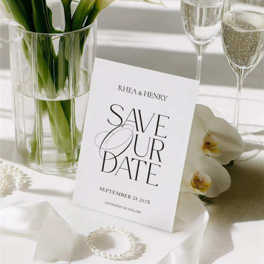 Carte de Mariage Moderne Classique pour Sauvegarde