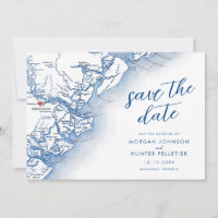 Carte de mariage moderne de Savannah Géorgie