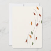Carte de mariage moderne d'octobre | Mariage rusti (Dos)