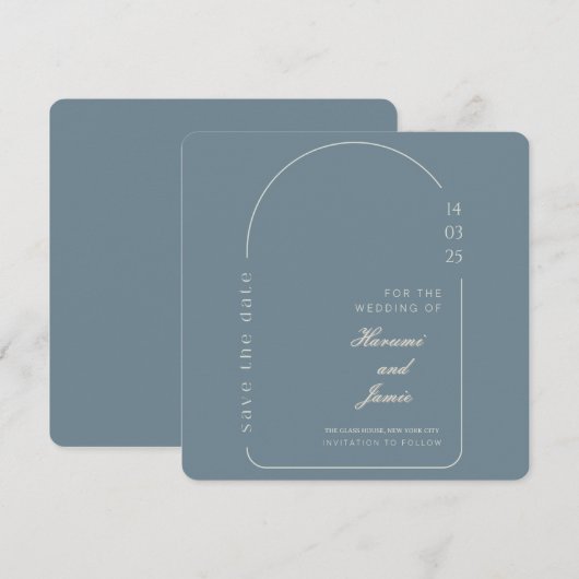 Carte de mariage moderne élégante pour annoncer la (Devant / Derrière)