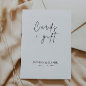 Carte de mariage moderne et signe cadeau,