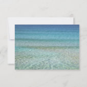 Carte de Mariage moderne Fade Tropical Beach Sea (Dos)