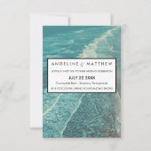 Carte de Mariage moderne Fade Tropical Beach Sea (Devant)