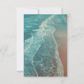 Carte de Mariage moderne Fade Tropical Beach Sea (Dos)