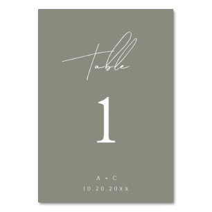 Carte de Mariage moderne minimaliste Sage Green