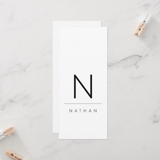 Carte de Mariage moderne noir et blanc (Devant/Arrière en situation)