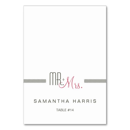 Carte de Mariage moderne rétro Escort Place (Par défaut)