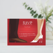Carte de Mariage moderne RSVP pour mariée et chamb (Debout devant)
