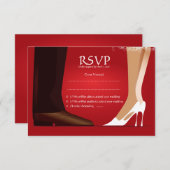 Carte de Mariage moderne RSVP pour mariée et chamb (Devant / Derrière)