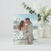 Carte de mariage moderne simple personnalisée (Debout devant)