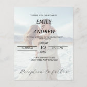 Carte de mariage moderne simple personnalisée (Dos)