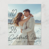 Carte de mariage moderne simple personnalisée (Devant)