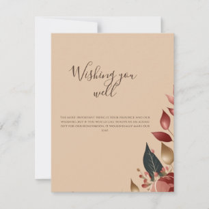 Carte de mariage moderne Tropical Rose