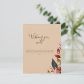 Carte de mariage moderne Tropical Rose (Debout devant)