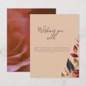 Carte de mariage moderne Tropical Rose (Devant / Derrière)