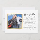 Carte de mariage motard pour annoncer la date de r (Dos)