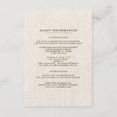 Carte de Mariage Motif Vintage beige vert (Devant)