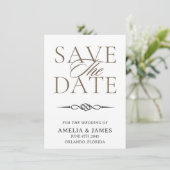 Carte de mariage nœud celtique "Save the Date" (Debout devant)