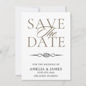 Carte de mariage nœud celtique "Save the Date" (Devant)