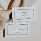 Carte de Mariage noir et blanc AVERT moderne