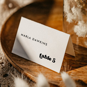 Carte de mariage noir et blanc rétro