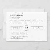 Carte de mariage numérique pour une fugue amoureus (Dos)