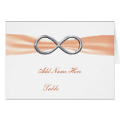 Carte de Mariage Orange Infinity Table (Devant Horizontal)
