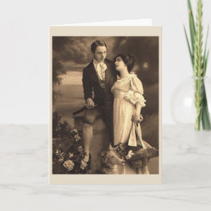 Carte de mariage ou d'anniversaire de mariage vict
