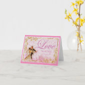 Carte de Mariage ou d'anniversaire Love Never Fail (Fleur jaune)