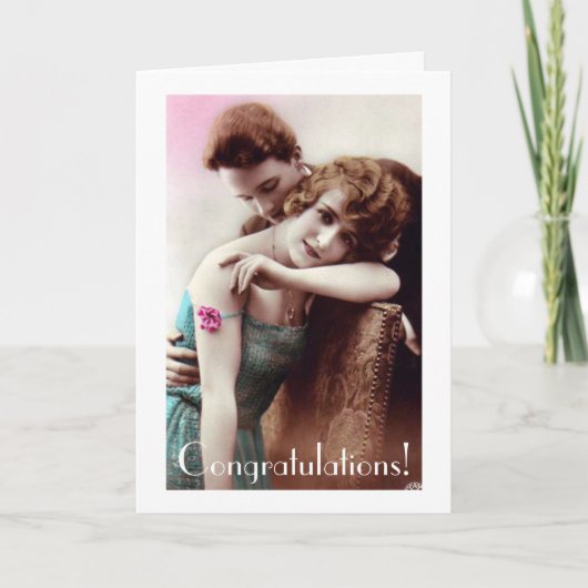 Carte de mariage ou d'anniversaire pour un couple  (Devant)