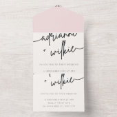 Carte de mariage ou d'invitation (À l'intérieur)