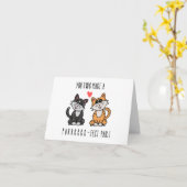 Carte de Mariage Pair Cute Purr-fect (Fleur jaune)