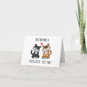 Carte de Mariage Pair Cute Purr-fect