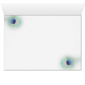 carte de mariage paon (Intérieur Horizontal (Bas))