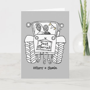 Carte de Mariage Pays Tracteur