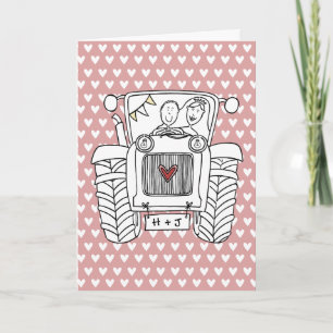 Carte de Mariage Pays Tracteur
