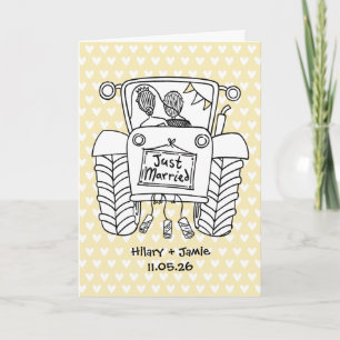 Carte de Mariage Pays Tracteur