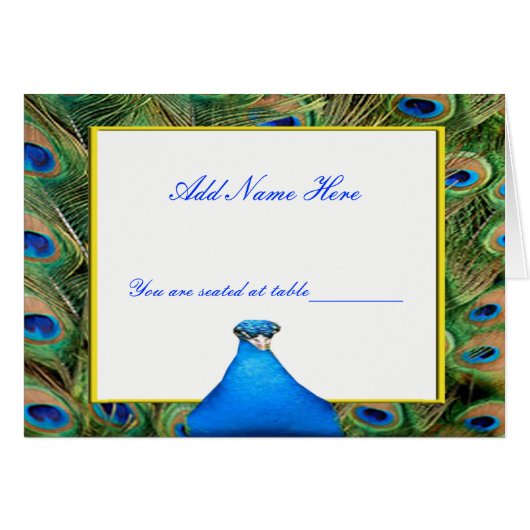Carte de Mariage Peacock (Devant Horizontal)